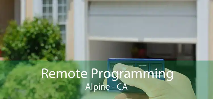 Remote Programming Alpine - CA